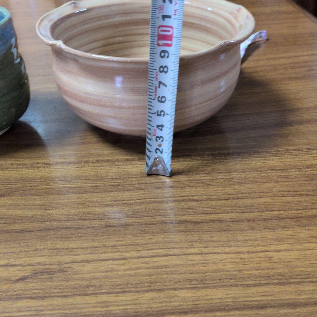 萩焼陶器茶道茶碗、筒茶碗、建水直径10cm 20cm