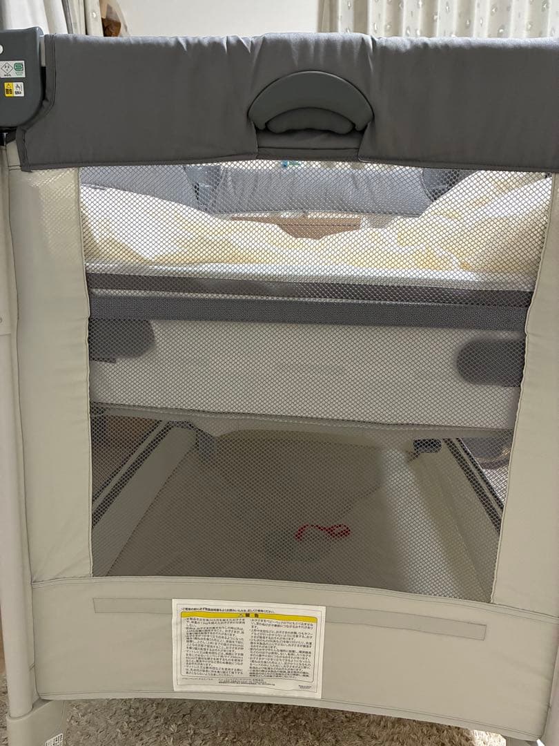 Aprica ベビーベッド グレー➕布団セット