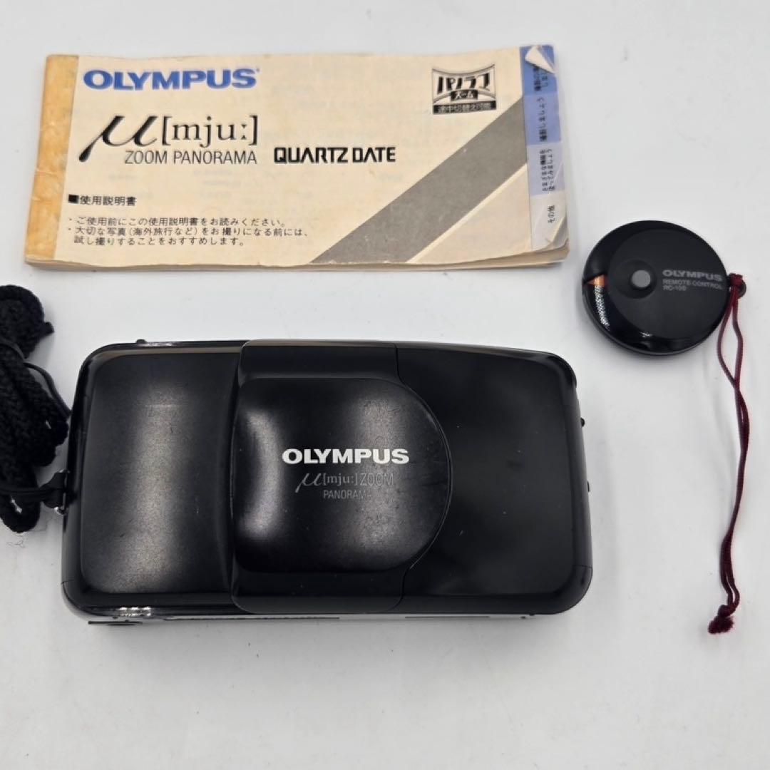 【美品】動作品 OLYMPUS μ[mju:] ZOOM PANORAMAカメラ