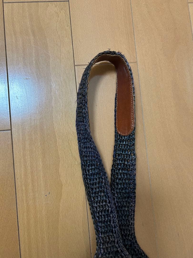 HELEN KAMINSKI ワンショルダーラフィアバッグ ブラウン