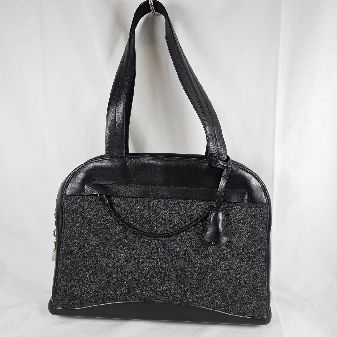 希少 PRADA フェルト トートバッグ チャコール 42