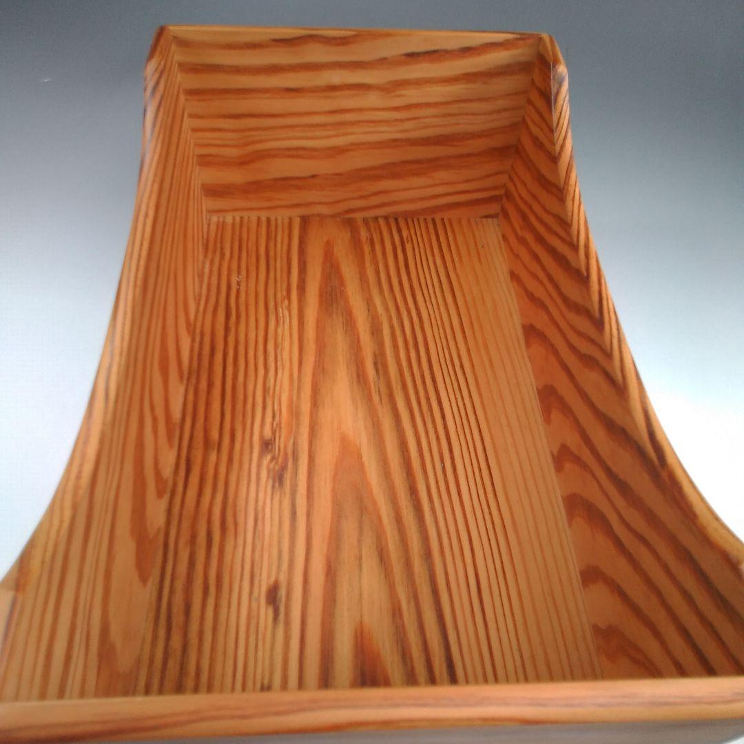 ア29 　木芸家　『田中重希』作　松材　莨盆　共箱　煙草道具　茶道具