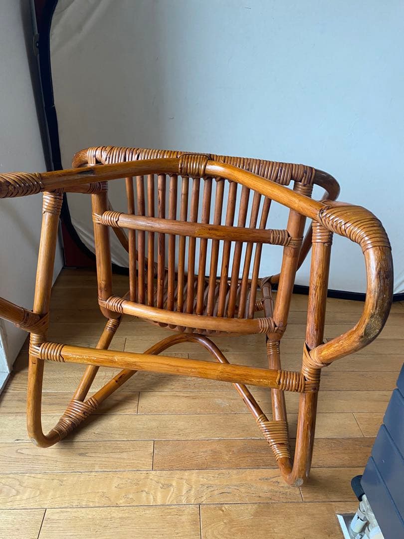 70s 80s ヴィンテージ ラタン チェア　希少　昭和 椅子 レトロ アジアン