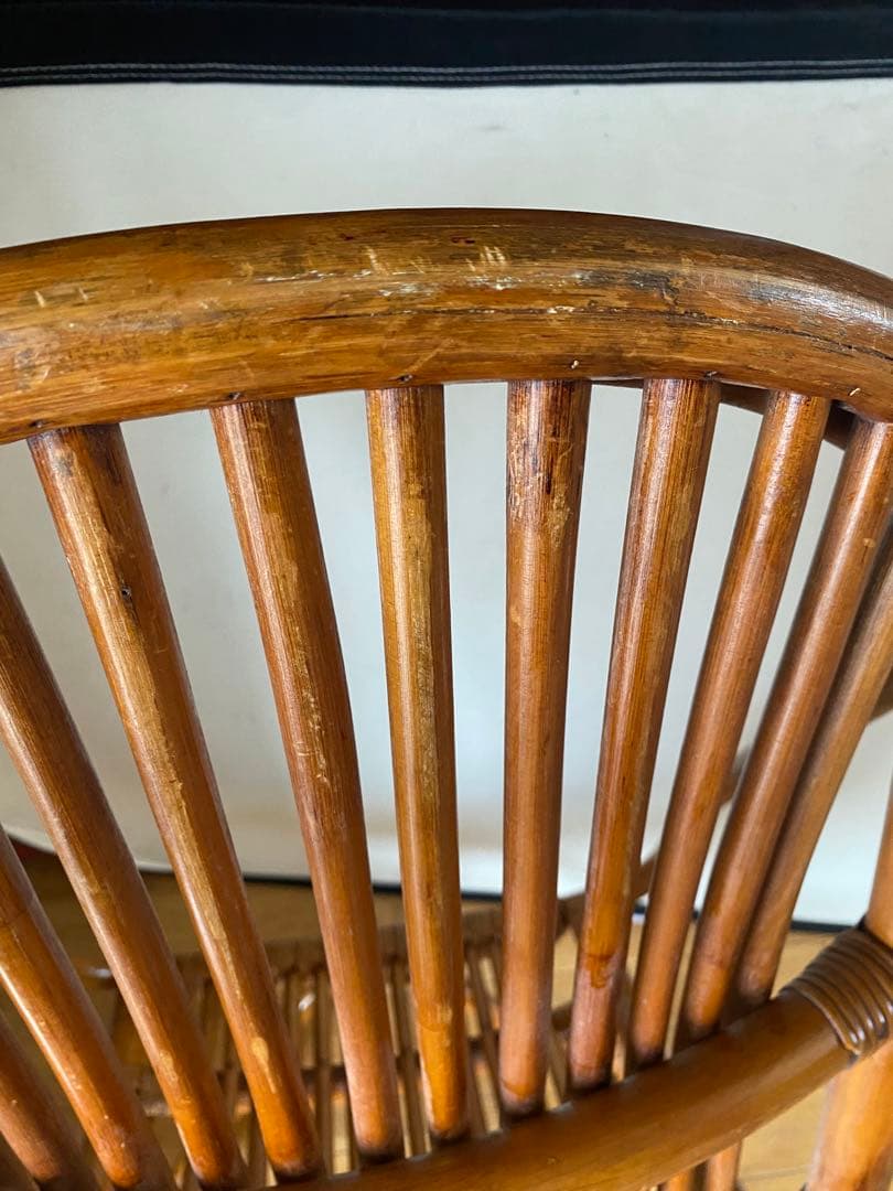 70s 80s ヴィンテージ ラタン チェア　希少　昭和 椅子 レトロ アジアン