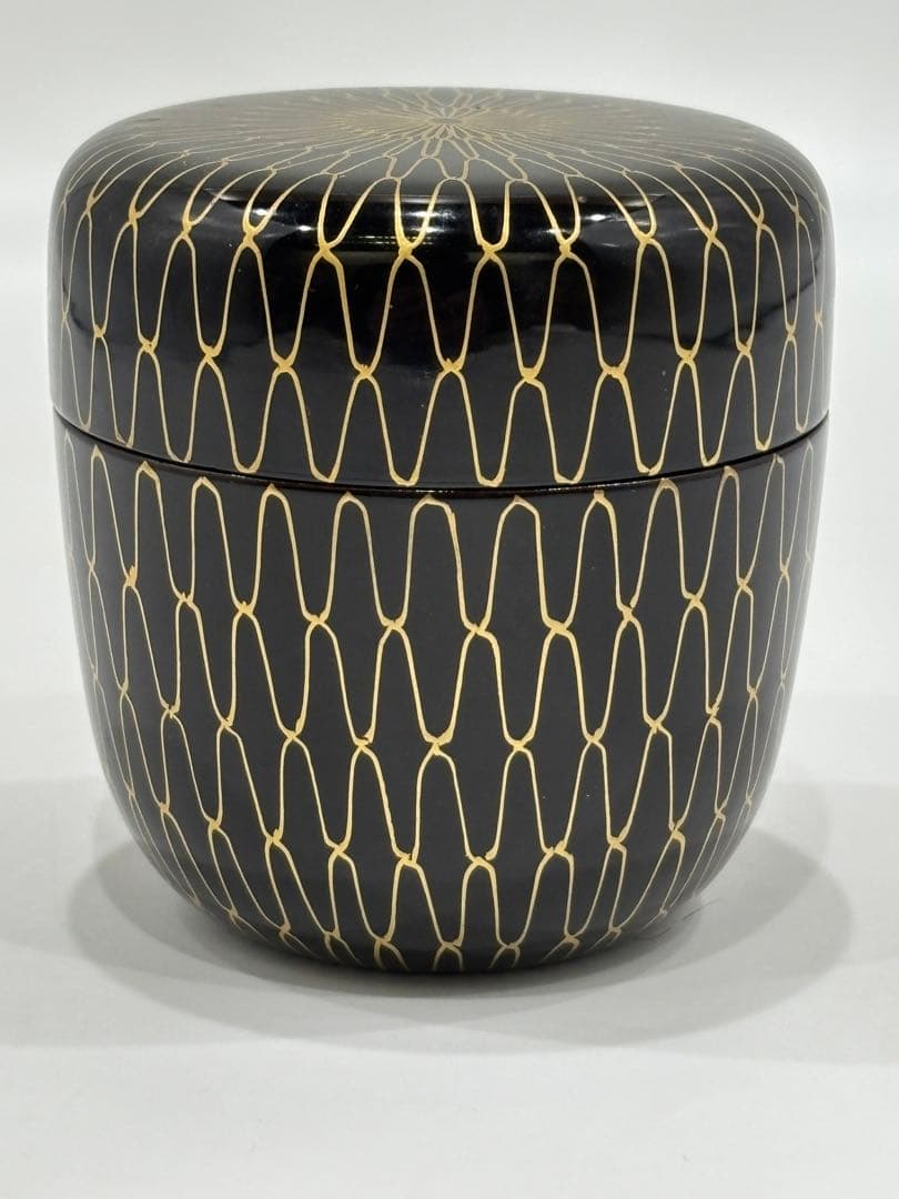 茶道具 金網目 中棗 香雲造 棗 共箱