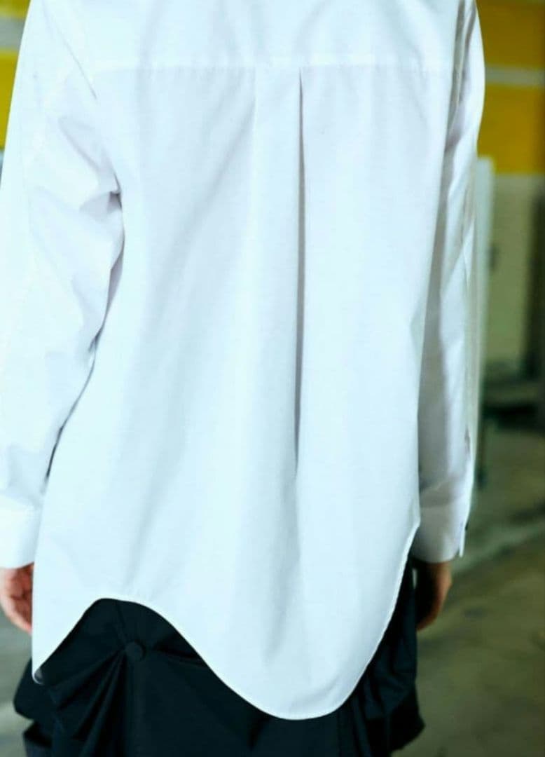 oOoOoO　アシンメトリーシャツ　変形　38 白　ナゴンスタンス