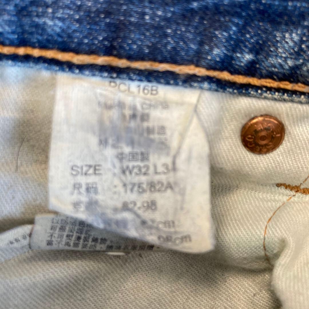 ★送料無料★Levis501★濃紺インディゴ 鬼ヒゲ ★00年代☆W32