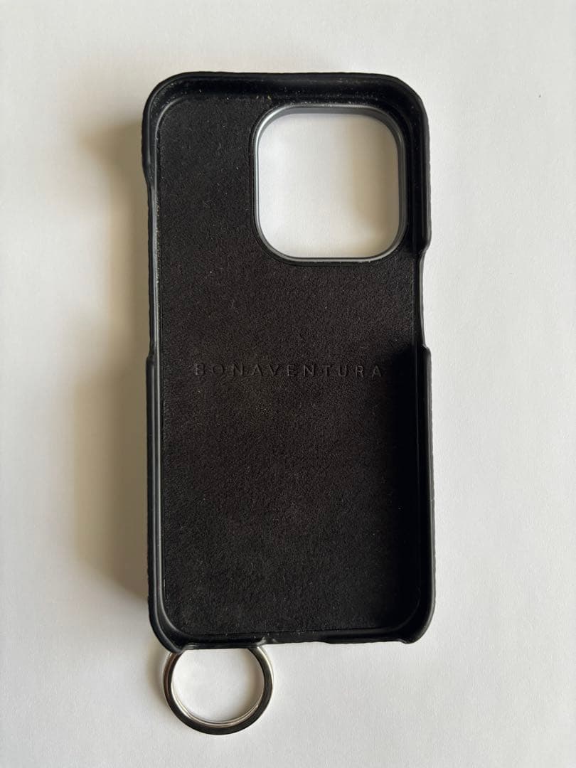 BONAVENTURA ブラック レザーケース　iPhone15pro用