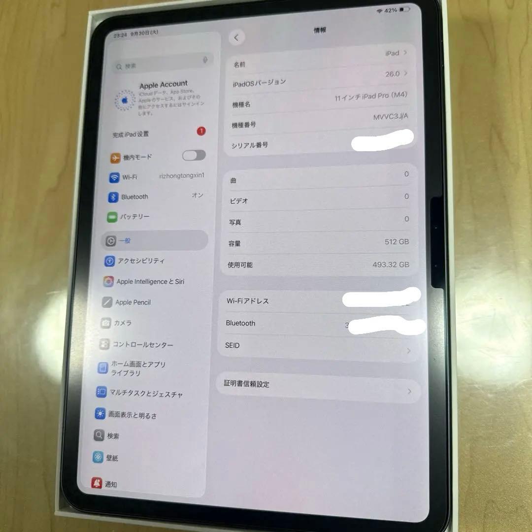 iPad Pro 11インチM4 512GB +Apple Pencil pro