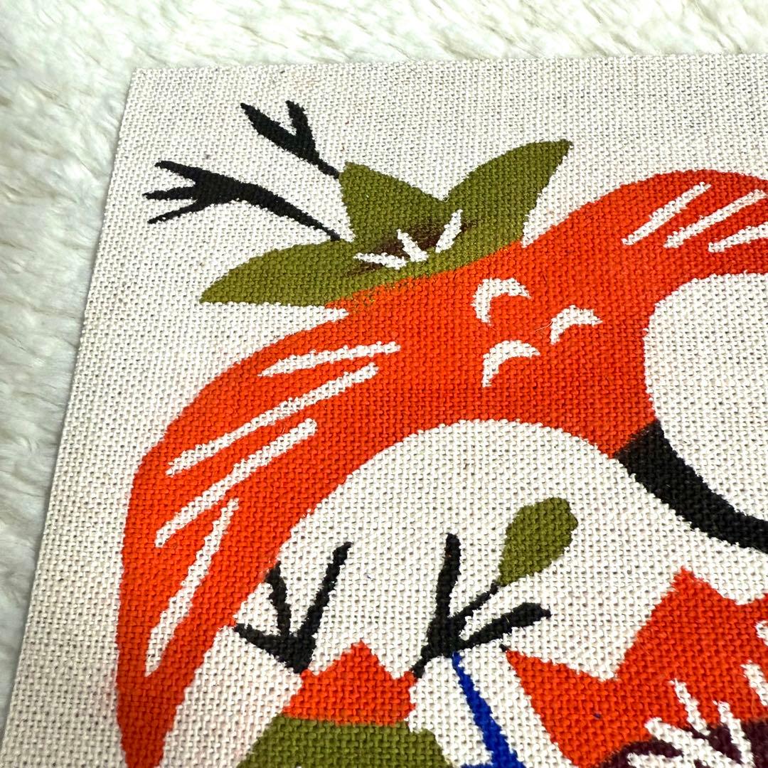 【希少】柚木沙弥郎 型染め 布絵 額装 鳥 松竹梅 鶴亀 民藝