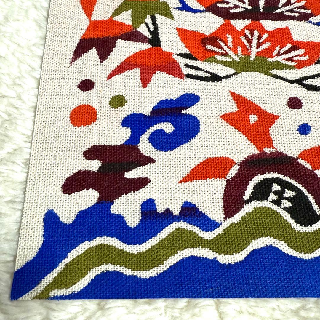 【希少】柚木沙弥郎 型染め 布絵 額装 鳥 松竹梅 鶴亀 民藝