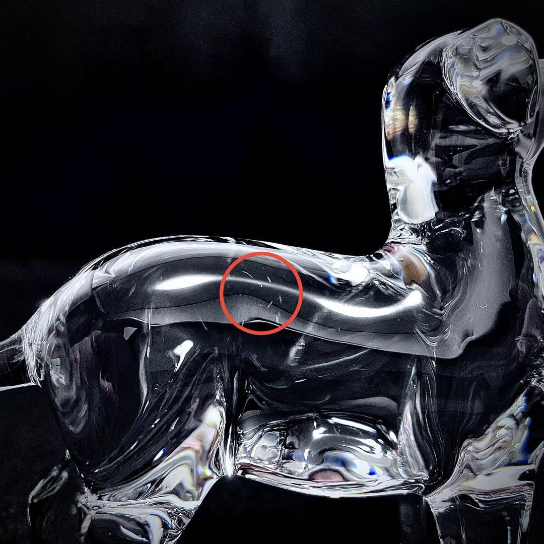 【美品】 Baccarat バカラ クリスタル フィギュリン 犬 干支 戌