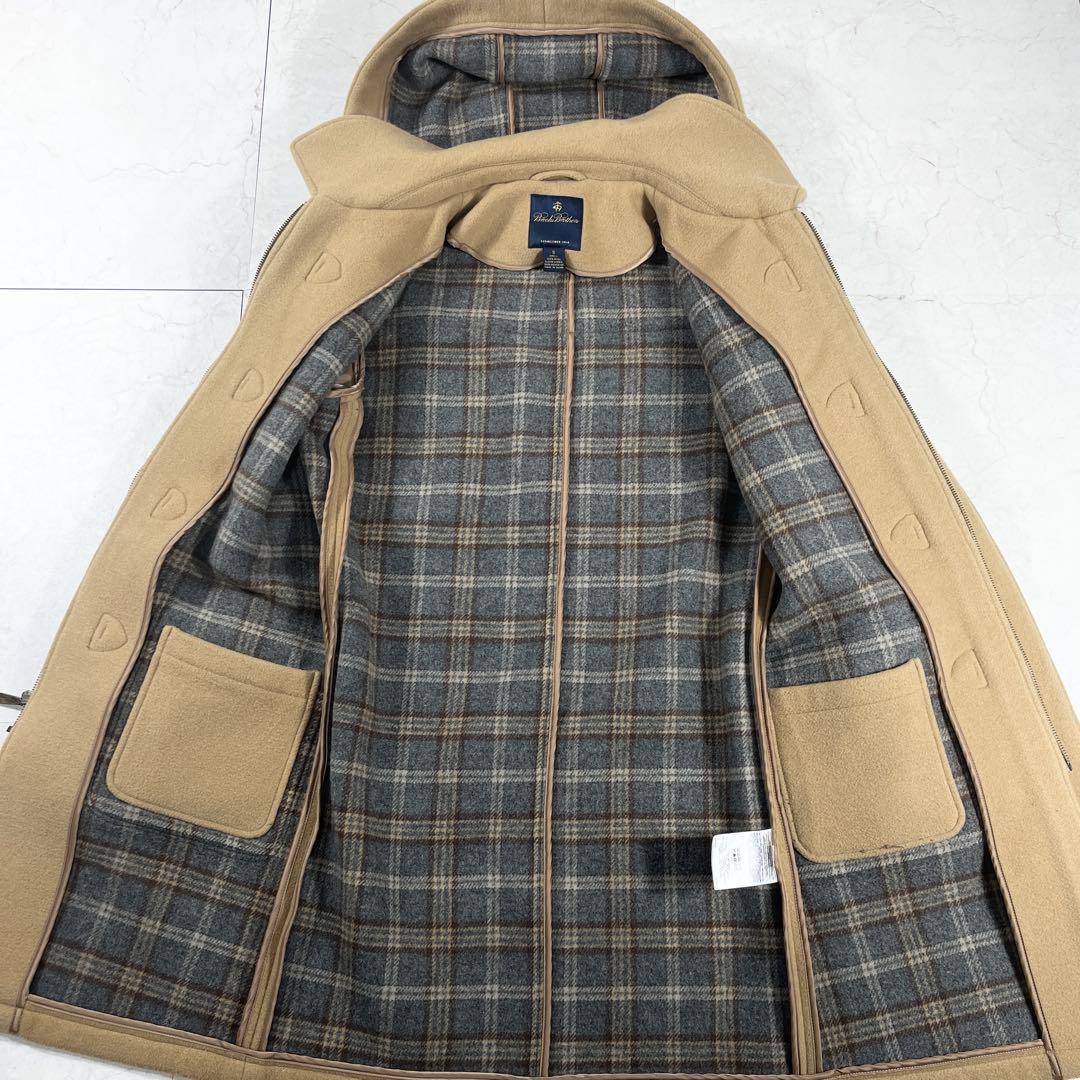 ✨未使用級 ブルックスブラザーズ 2way ダッフルコート チェック キャメル