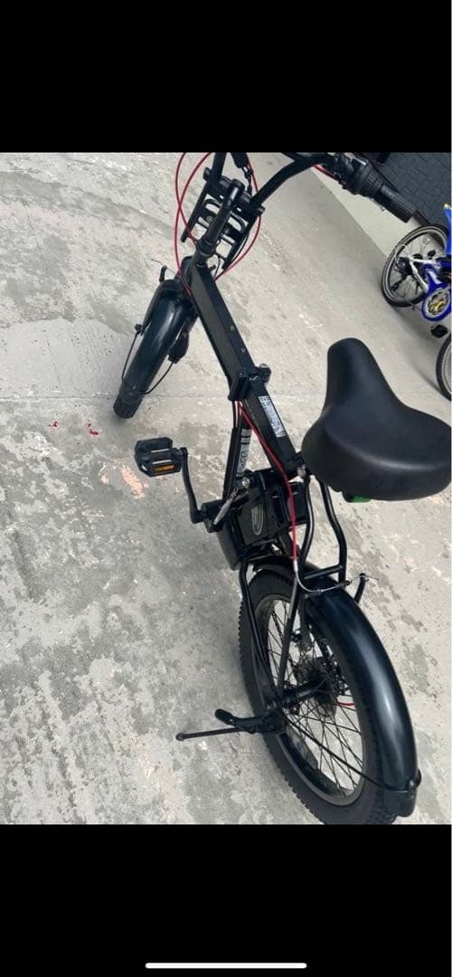 電動アシスト折りたたみ自転車 ブラック