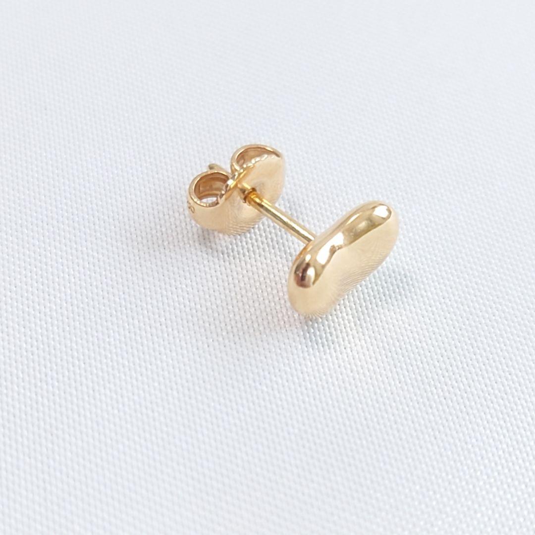【現行品】 ティファニー K18 ビーンズ ピアス 片耳用 5349