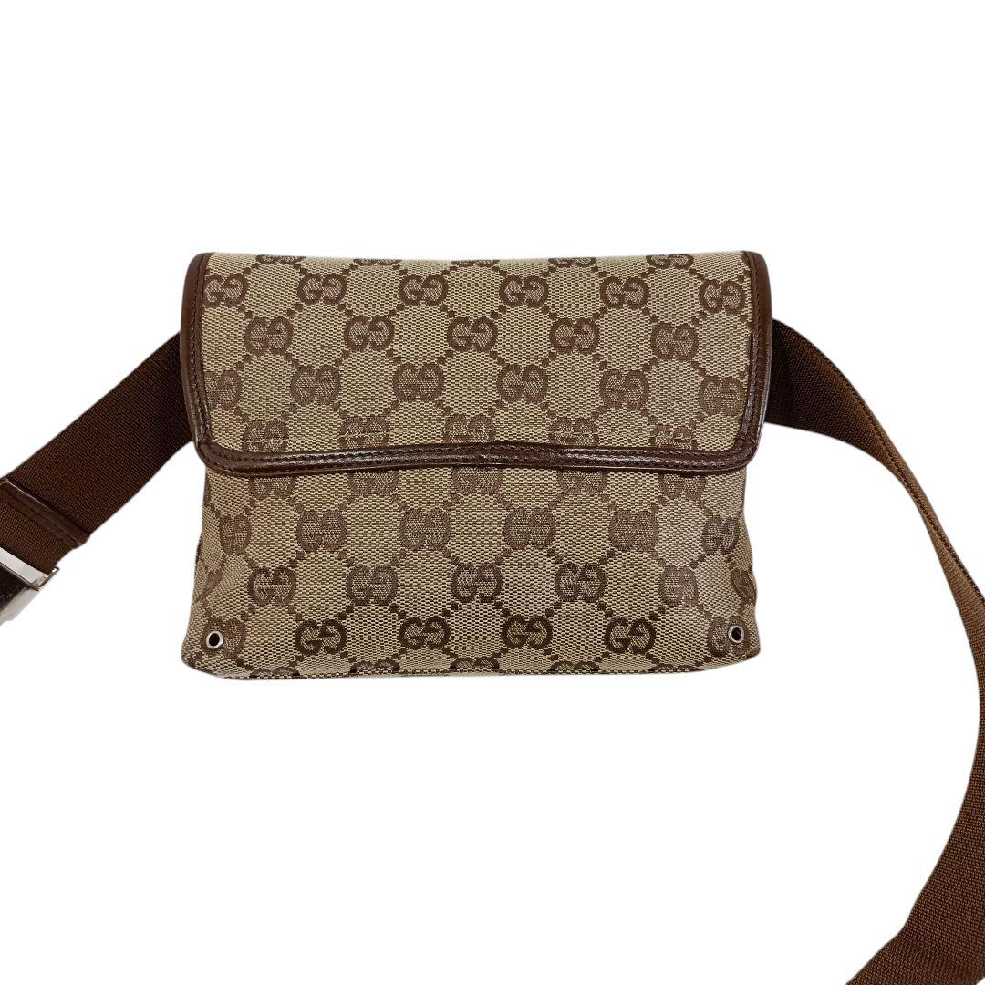 美品 正規品 GUCCI グッチ ボディバッグ ウエストポーチ GGキャンバス