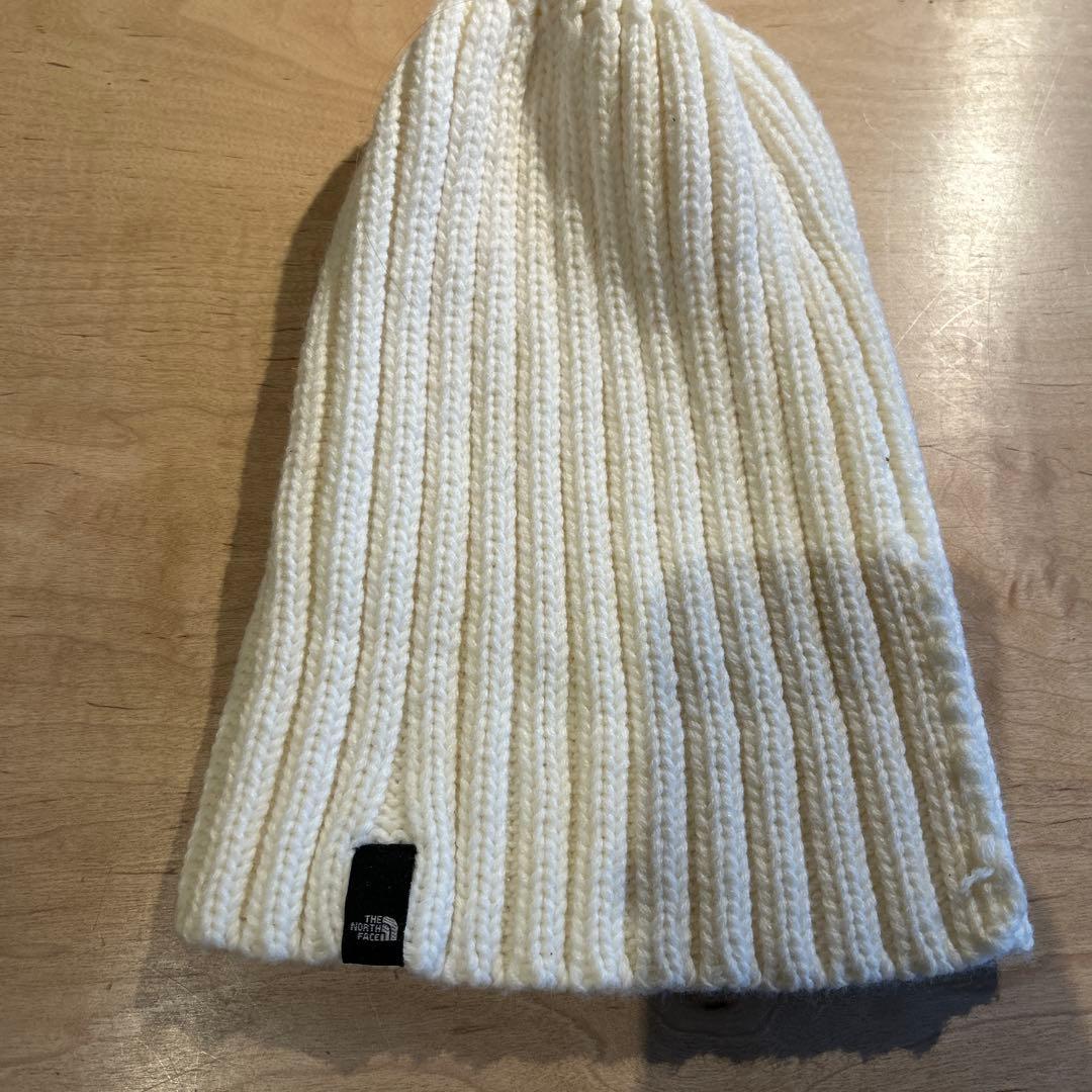 THE NORTH FACE ネイビーx レッド ジャケット 白ニット帽セット