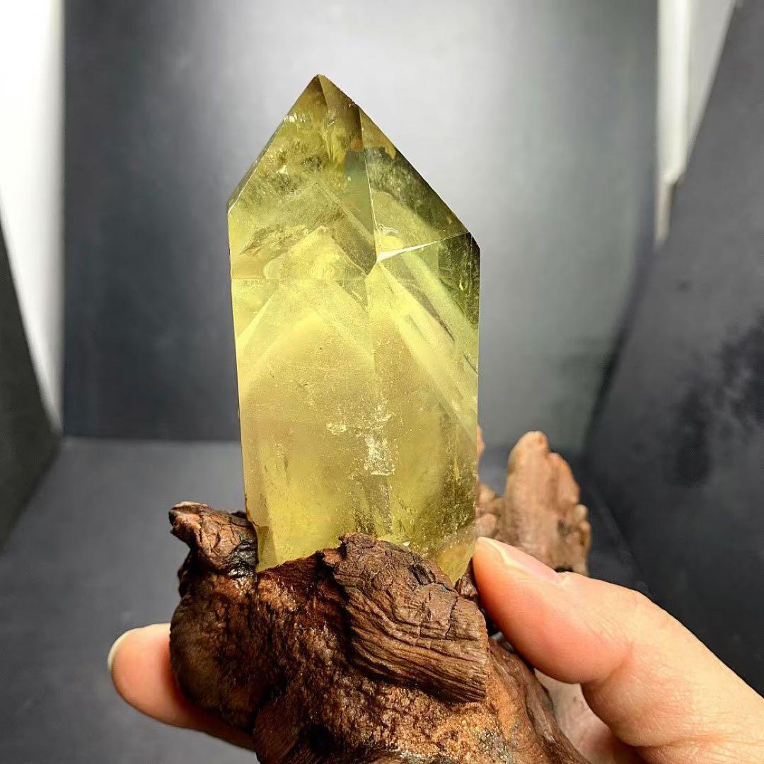 天然石 シトリンのポイント　置物YS962G.292