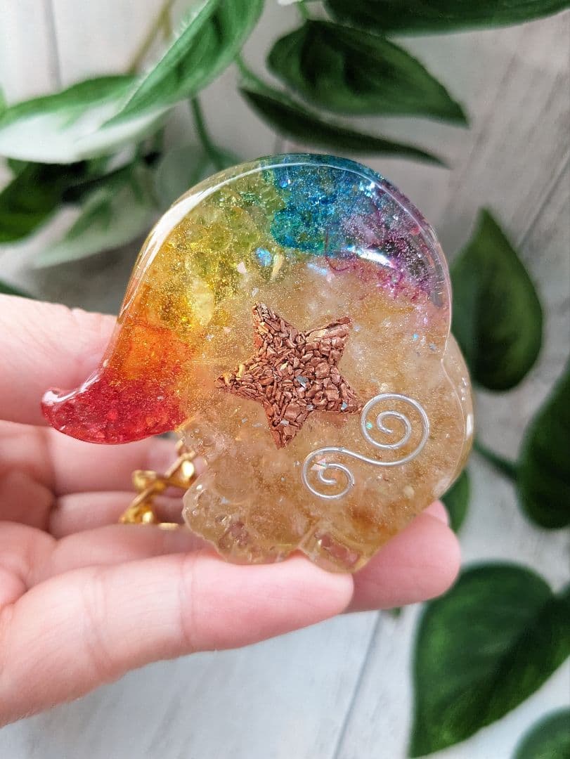 【はる】ラリマーのかめちゃん形オルゴナイト☆他３点