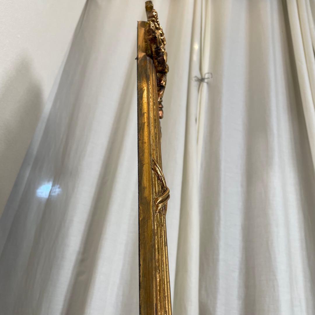 エレガント スタンドミラー ゴールドフレーム ロココ 姿見 アールヌーボー