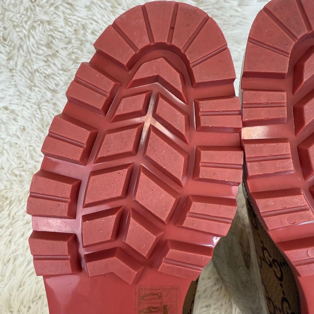 専用 セール対象外品 美品 GG GUCCI グッチ レインブーツ 長靴 23㎝