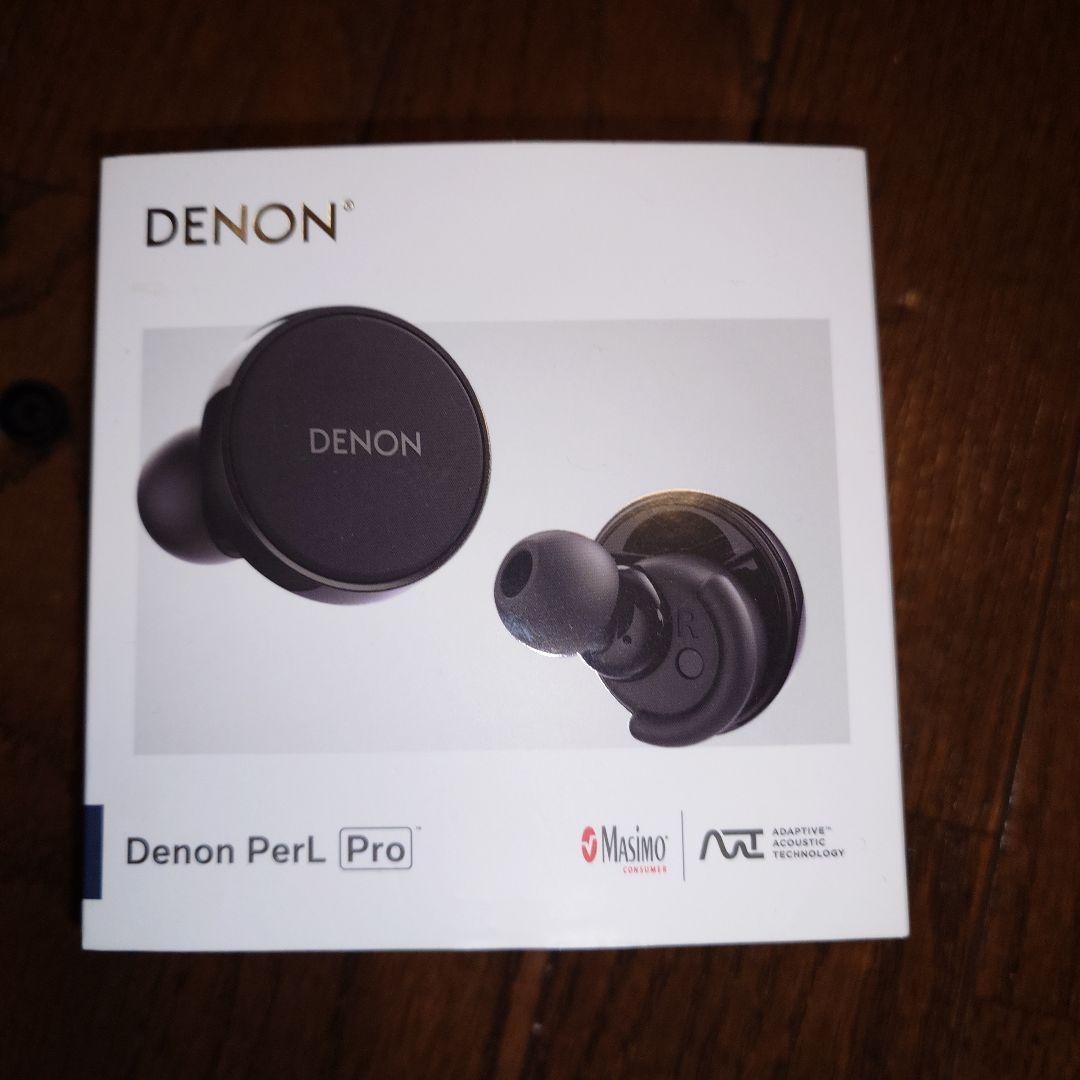 DENON ワイヤレスイヤホン PerL Pro ブラック 充電ケース付き