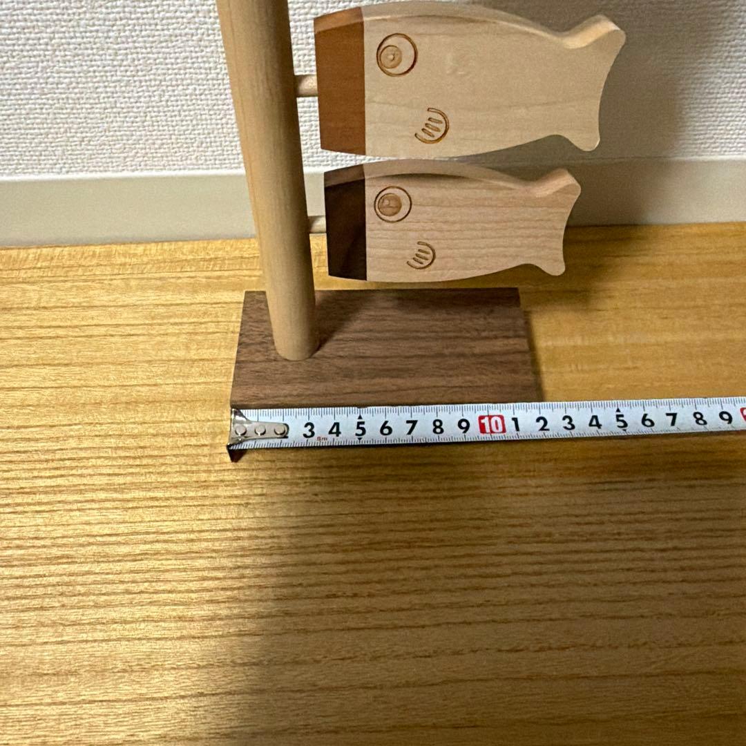 木製　鯉のぼり　置き物　4匹