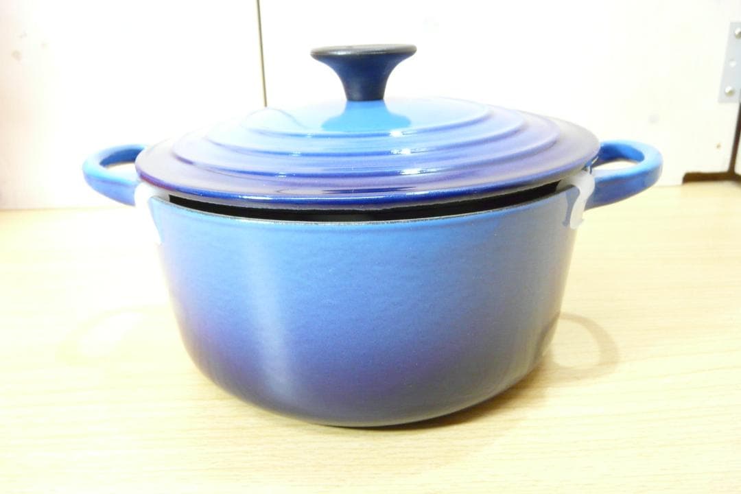 LE CREUSET ココット・ロンド 18cm アザーブルー 両手鍋