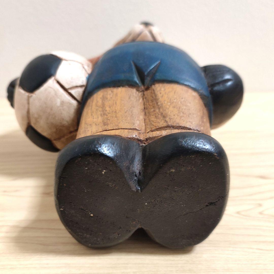 【アンティーク】木彫りの猫のオブジェ