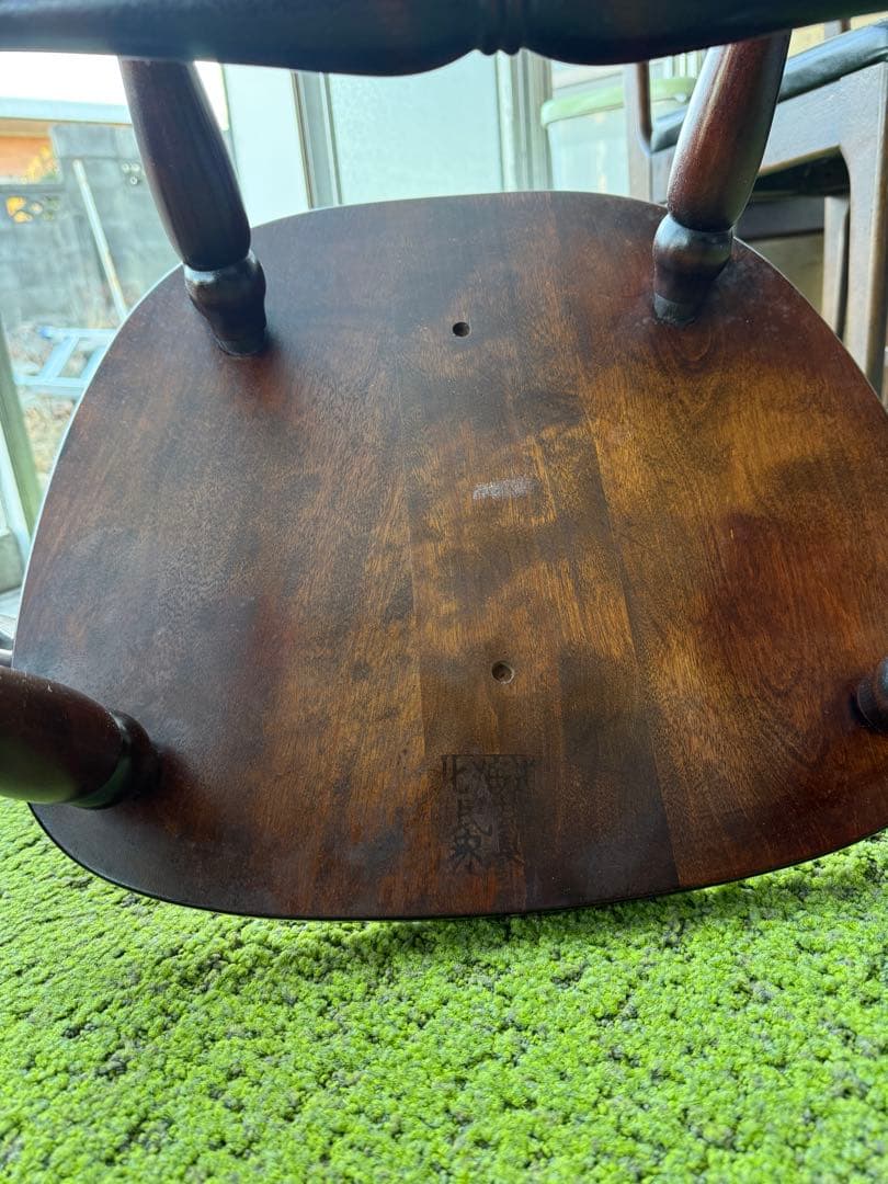 北海道民芸家具 ウィンザーチェア 2脚　無垢材 ダイニングチェア ビンテージ