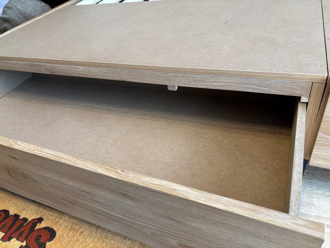 【送料込み】LOWYA 収納付ベッド　シングル　フレーム　ロータイプ　美品