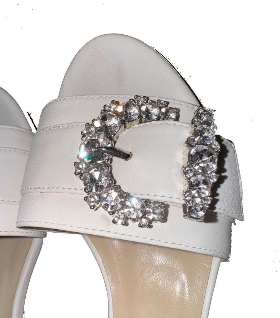 【美品】JIMMY CHOO Cheriミュール ビジューバックル