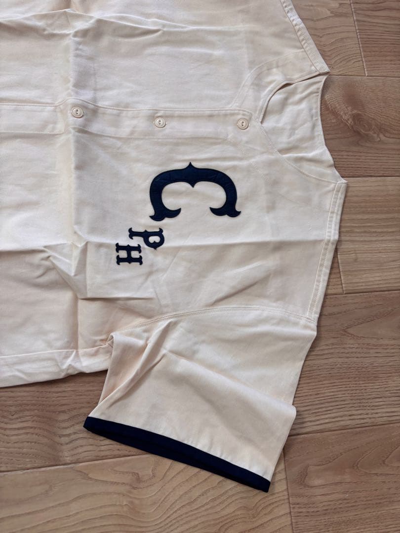 ゴルフ クラシック ベースボール コットン ノーカラー シャツ　XL