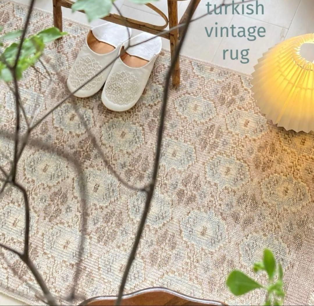 ロング/モロッカンタイル　トルコヴィンテージラグ