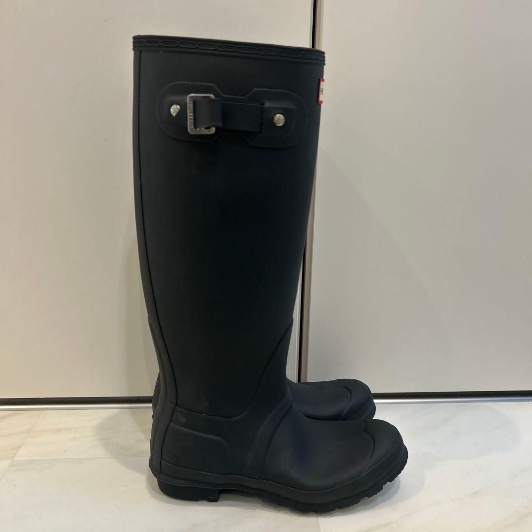 HUNTER ハンター ロングレインブーツ ブラック UK5 美品 定番 人気