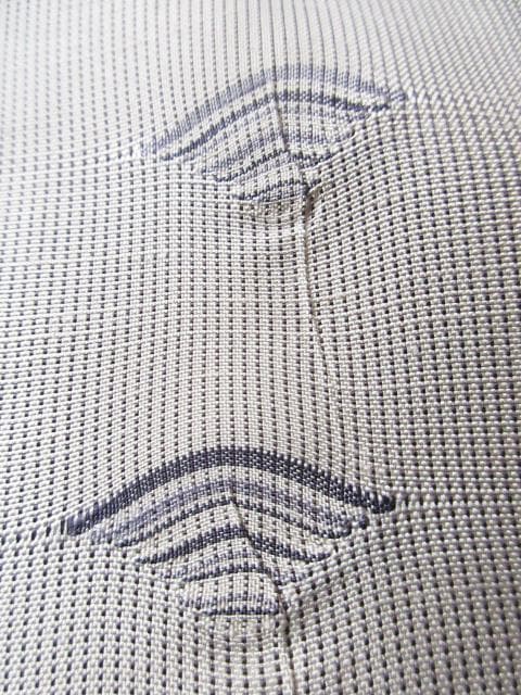 新古品！上質な紬＊グレー＆白＊特選高級＊着物＊トールサイズ＊１６７ｃｍ＊裄６７