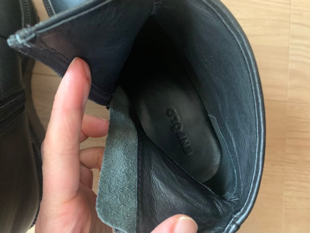 ENFOLD エンフォルド 厚底サイドジップ ブーツ ブラック