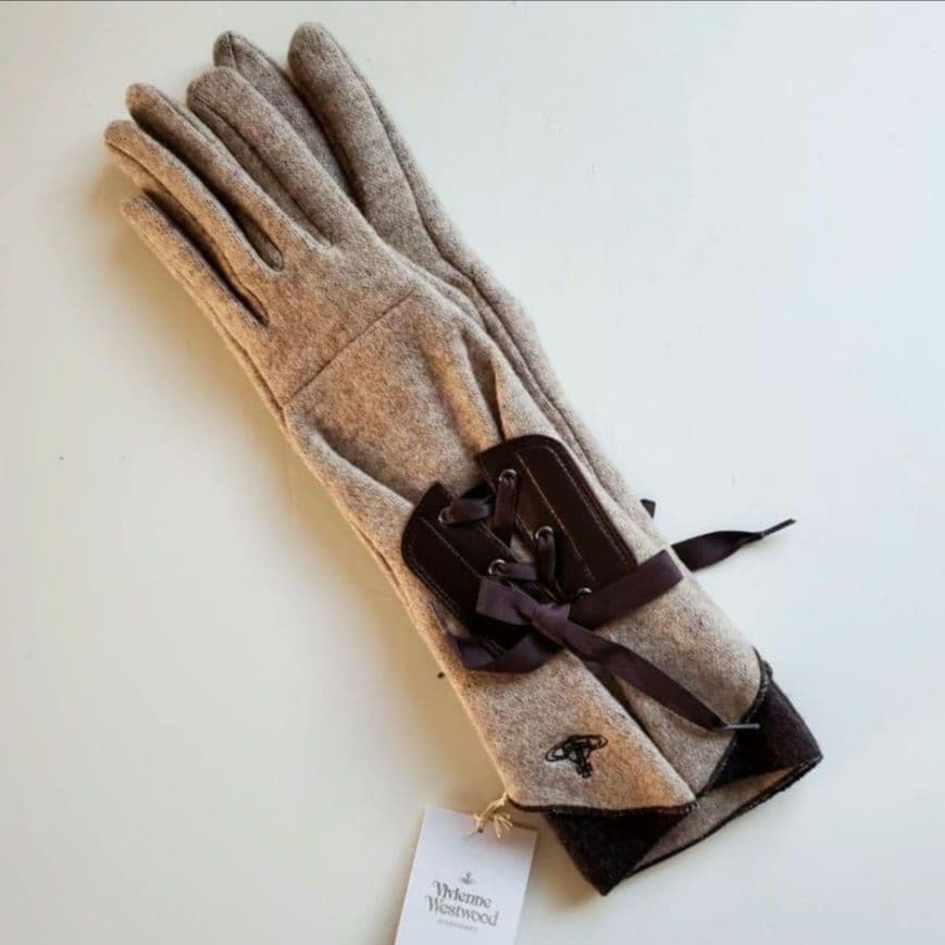 Vivienne Westwood リボン編み上げ手袋 21～22cmレディース