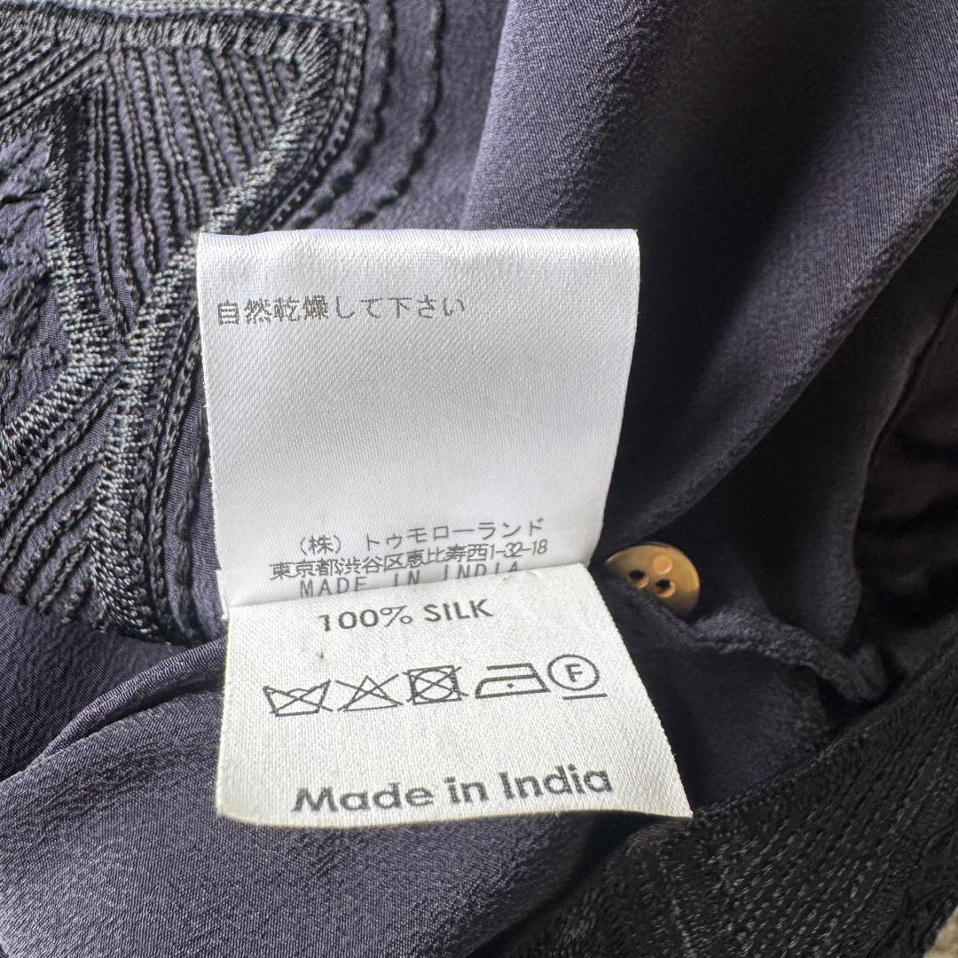 希少✨ドリスヴァンノッテン シルクブラウス　ビジュー装飾 　刺繍