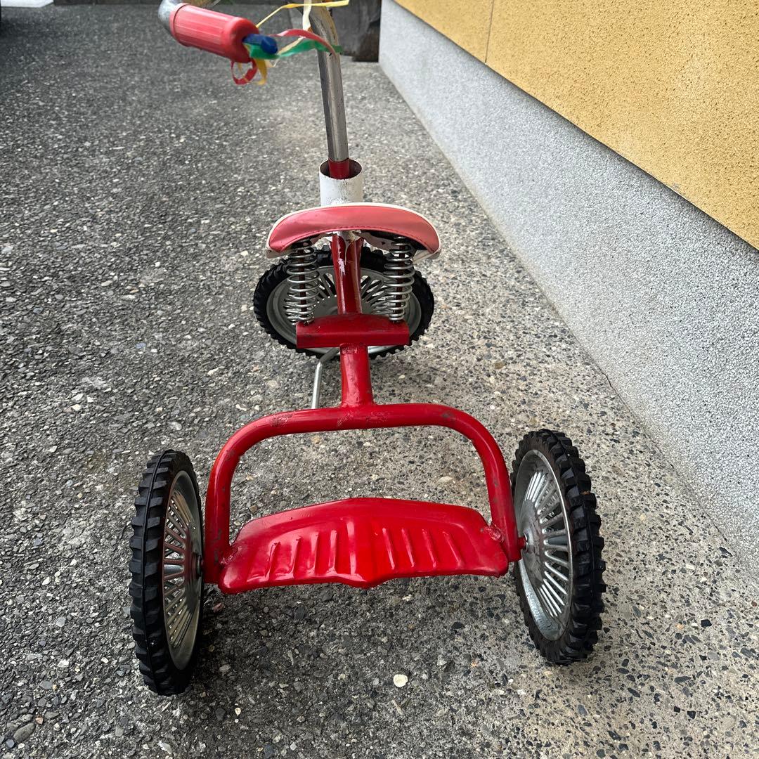 昭和レトロ アサヒ 三輪車 ブリキ製 子供用 トライシクル 当時物