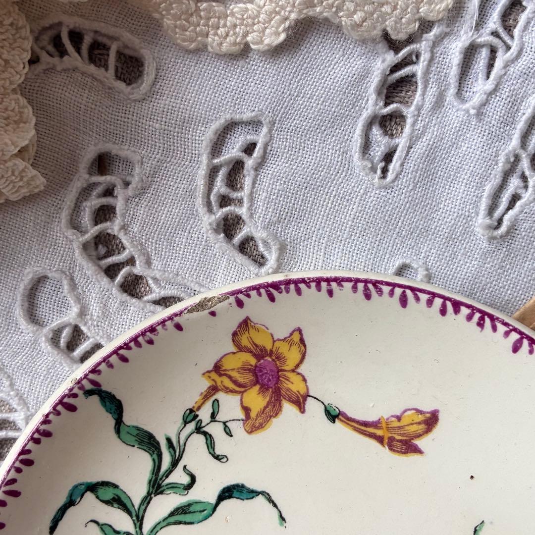 Gien フランス　ピンク　アンティーク　すずらん　ミュゲ　スズラン　多色刷り