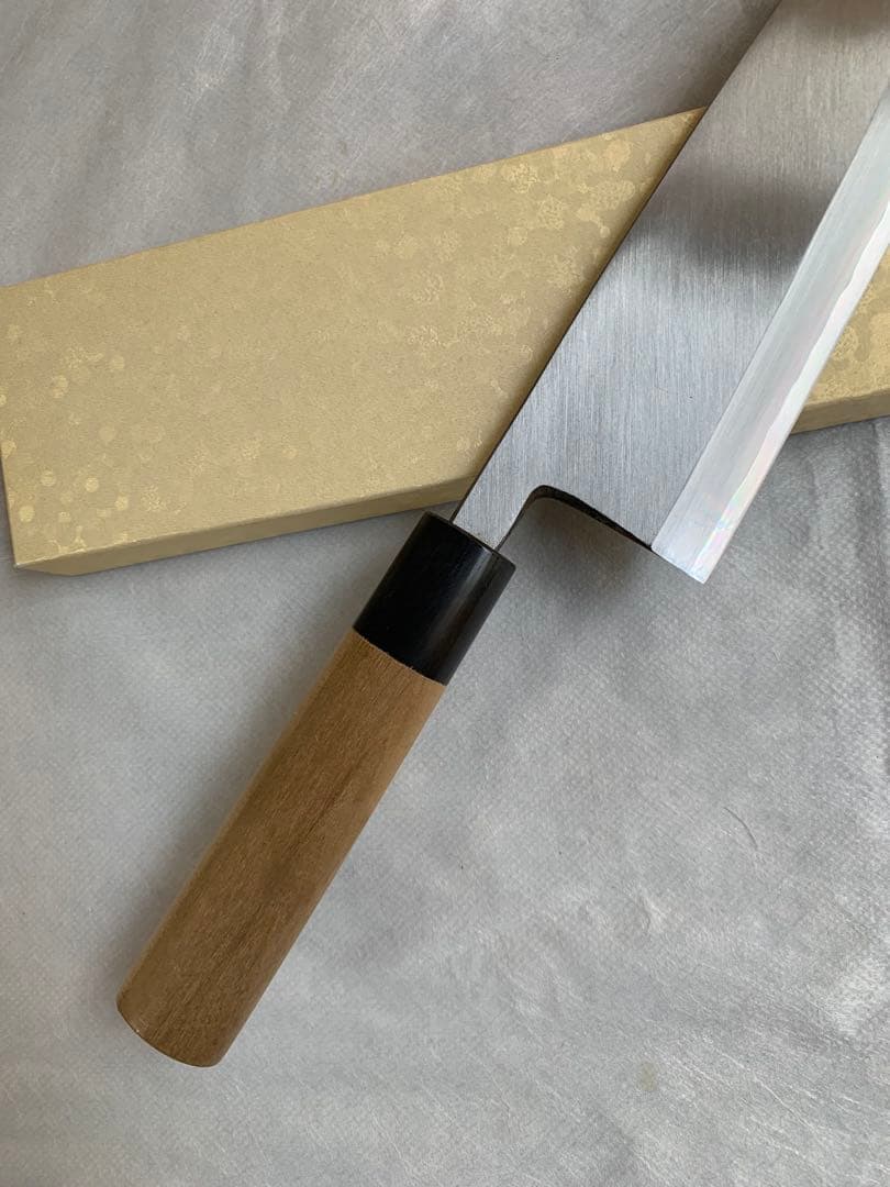 堺打刃物　出刃　包丁　７寸　白鋼　水牛角柄