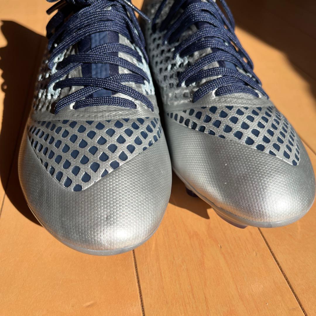 新品未使用❗️　PUMA スパイク 25.5㎝　 シルバー NET FIT