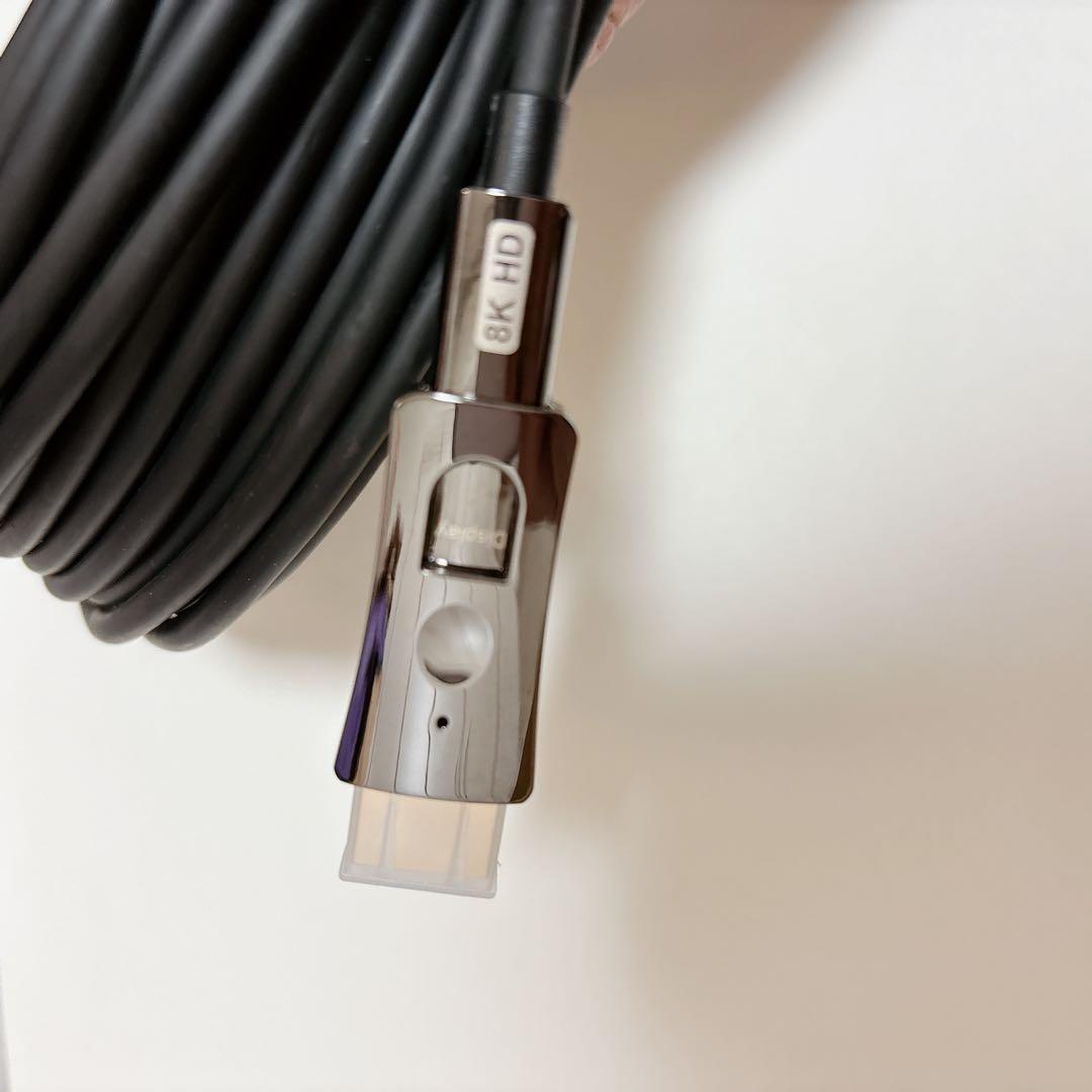 ❇️一点限り❣️8K 光ファイバーケーブルＨＤＭI ブラック20m