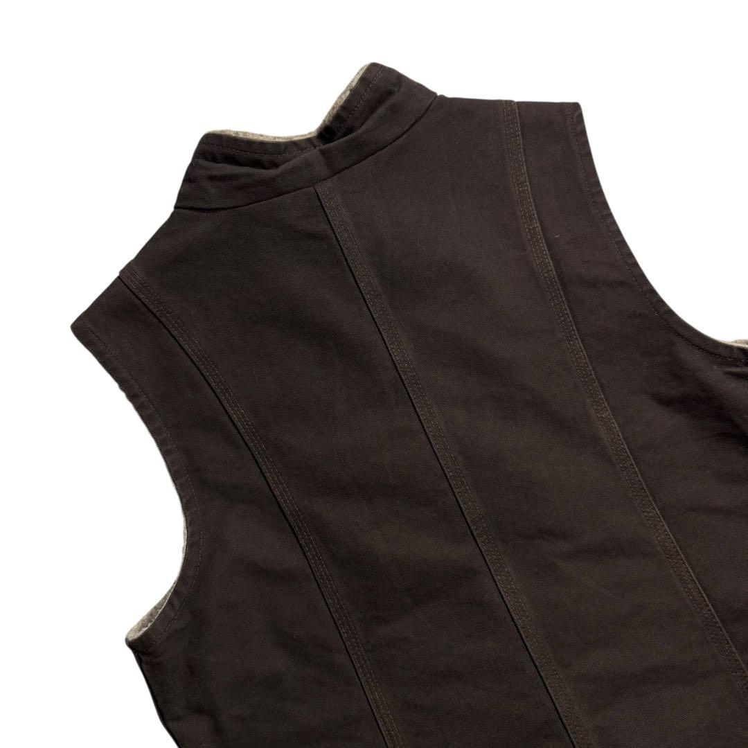 カーハート ダックベスト 裏ボア フルジップ ワークウェア ビンテージ USA