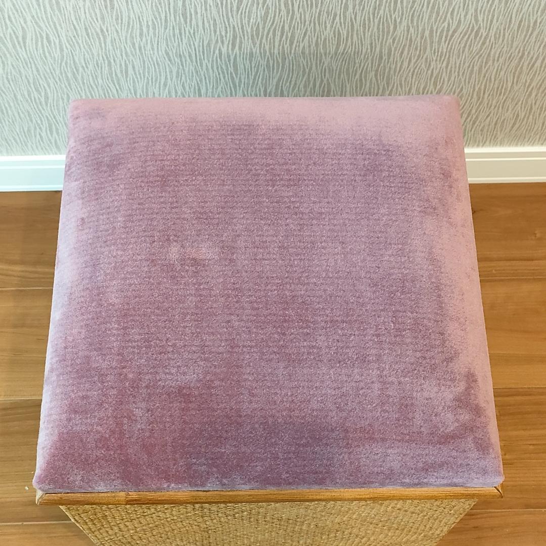 ラタン　机　スツール付き　 引出し７杯　書机