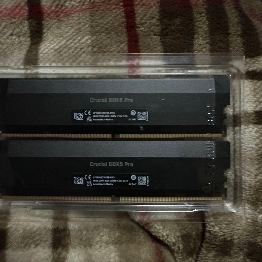 【6000MHz】Crucial DDR5 PRO 32GBセット