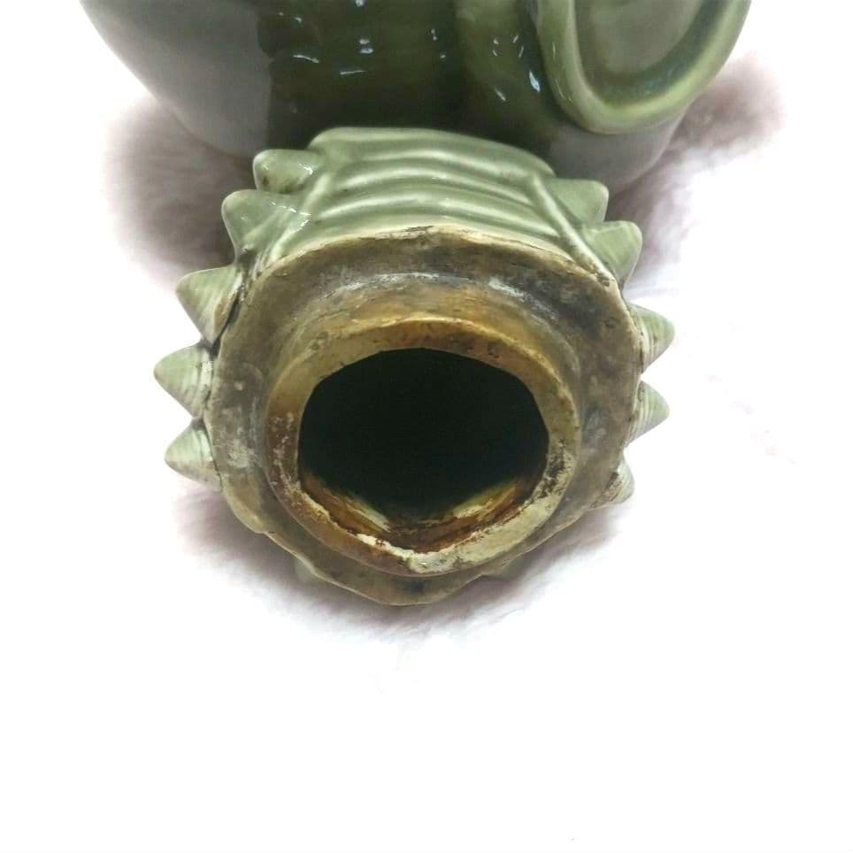 青磁獅子香炉　獅子型　香炉　獅子置物　茶道具　香道具　骨董品　美術品　時代物