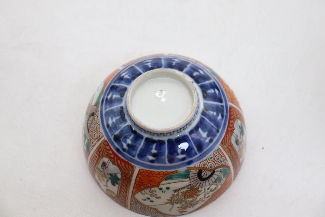 江戸　伊万里錦絵　蓋茶碗5点① アンティーク　送料込み251112