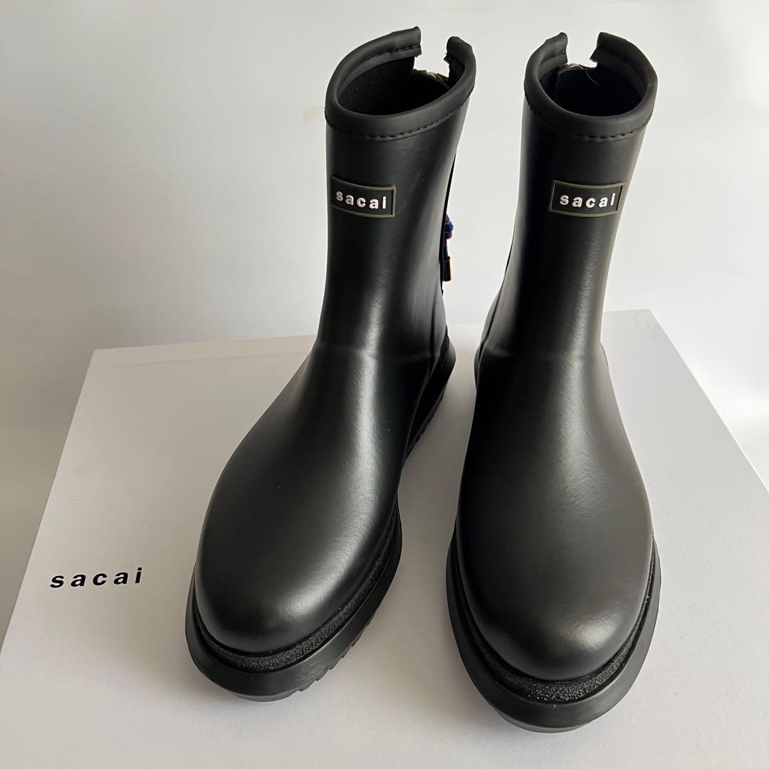 新品 sacai サカイ 25AW Rubber Boots ラバーブーツ S
